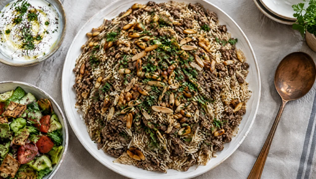 Mediterranean Ground Beef and Rice (Lebanese Hashweh)