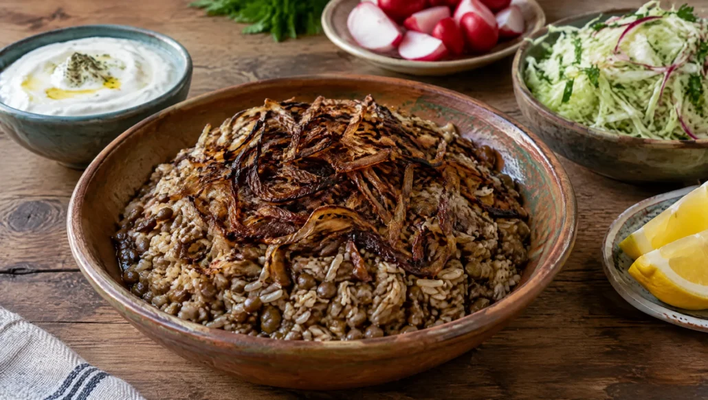 How to Make Mujadara (Lebanese Lentils and Rice with Onions)